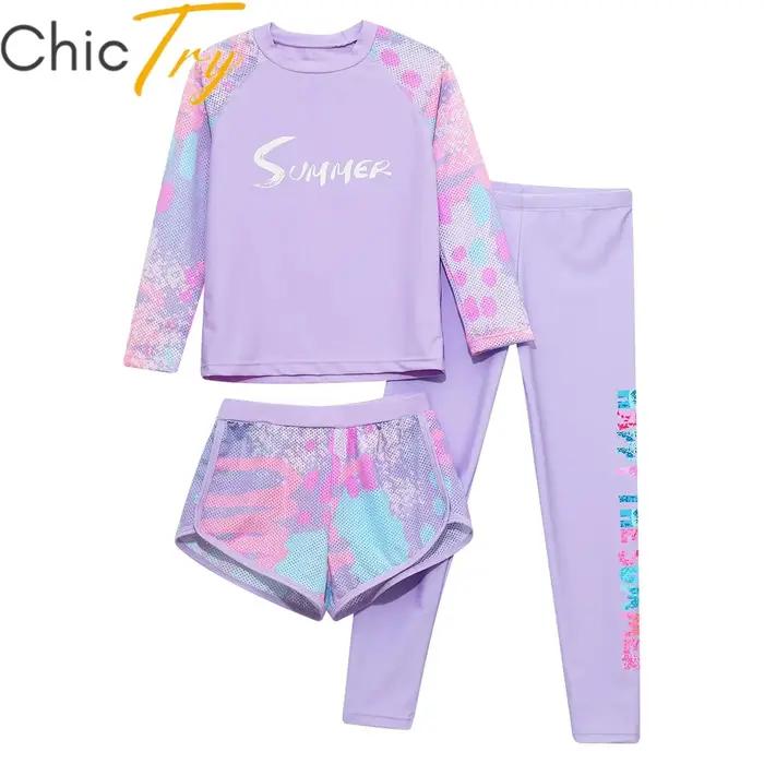 Enfants filles maillot de bain maillots de bain tenues haut shorts et pantalons maillots de bain pis