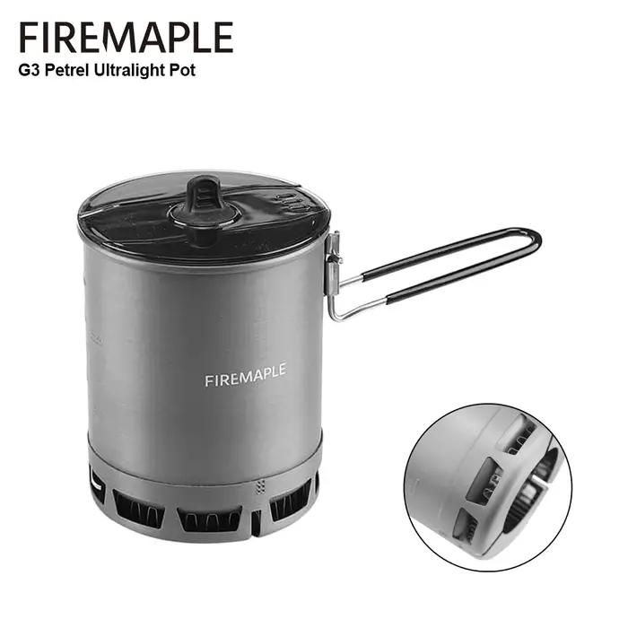 Pot ultraléger en forme d'érable de feu G3 Petrel, 600ml, léger, pour l'extérieur, échangeur de chal