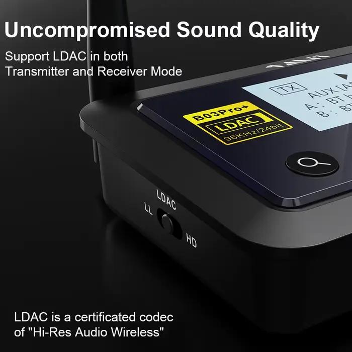 1Mii B03Pro Bluetooth 5.0 émetteur récepteur aptX LL HD CSR8675 HiFi 32bit DAC 3.5mm Aux adaptateur