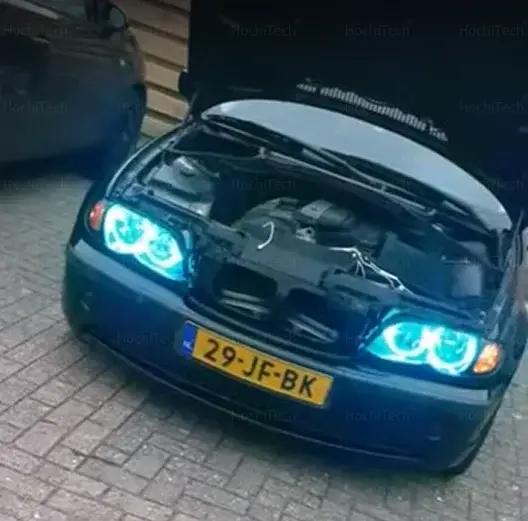 Kit yeux d'ange en coton RVB, anneau 131mm x 4, pour BMW E36 E38 E39 E46 525i 528i 530i 540i 740i ex