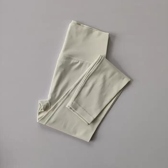 Pantalon yoga nu sport poche femmes taille haute levage hanches leggings course fitness