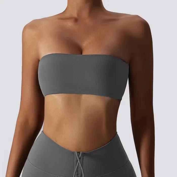 Soutien-gorge tubulaire sans bretelles femme - Sous-vêtement sport yoga gym fitness confortable