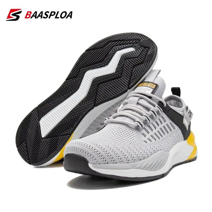 Baasploa chaussures de course légères pour hommes décontracté hommes concepteur maille respirant bas