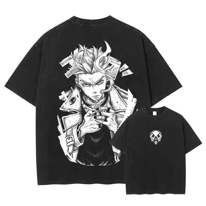 Anime Gachiakuta T-shirt Manga dessin animé Jabber Rudo Enjin Vintage lavé hauts t-shirts Harajuku m