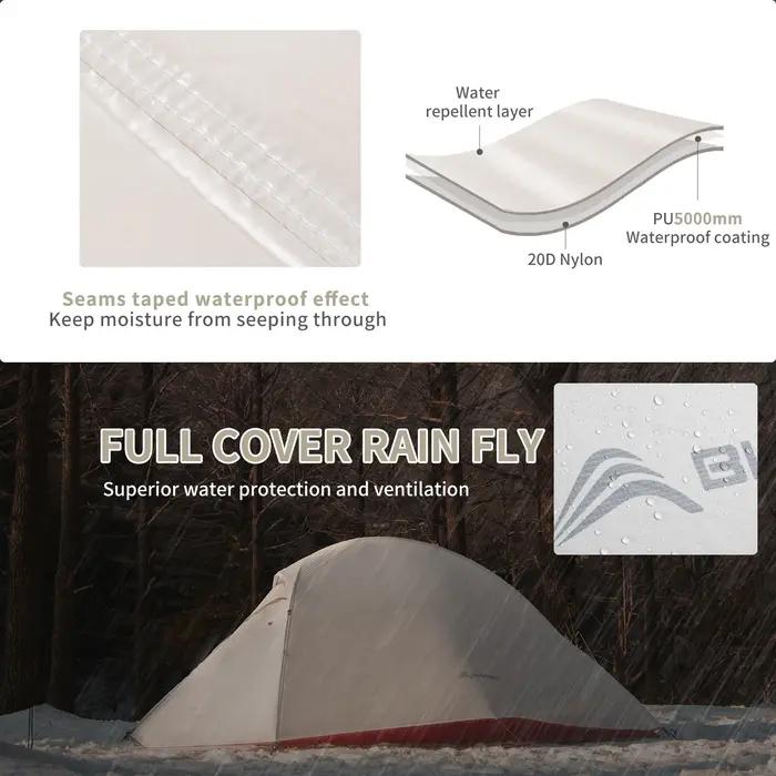 BISINNA Ultra-Léger Camping Tente Sac À Dos Tente 20D Nylon Étanche En Plein Air Randonnée Voyage Te