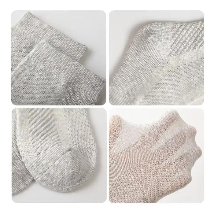 Enfants coton chaussettes été mince respirant tricot maille doux solide blanc mode garçon fille bébé