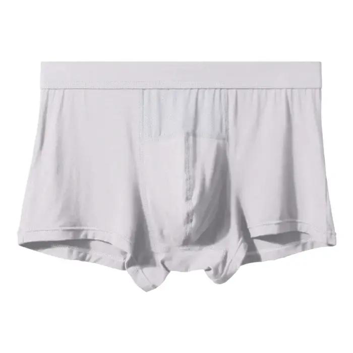 Slips en soie et modal avant plat quatre pièces sous-vêtements légers et respirants pour homme activités sportives et occasions estivales