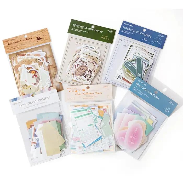 100 pièces papier décoratif Vintage bricolage Scrapbooking matériel étiquettes papier pour Journal c