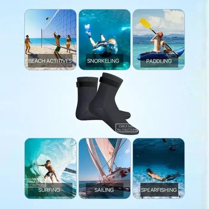 Chaussettes de plongée en néoprène 5mm, chaussures de Surf, bottes de natation thermiques antidérapa