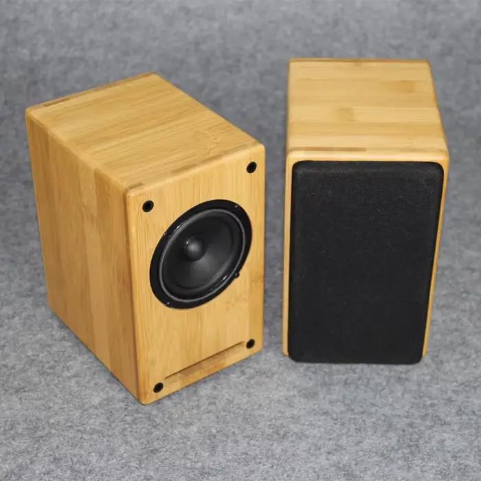 3 pouces haut-parleur coque pin bambou maison Audio gamme complète haut-parleur boîtier vide maison