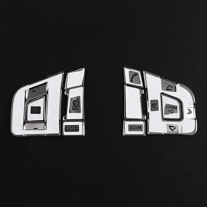 Décoration de bouton de volant de voiture en alliage d'aluminium, autocollant de protection, accesso