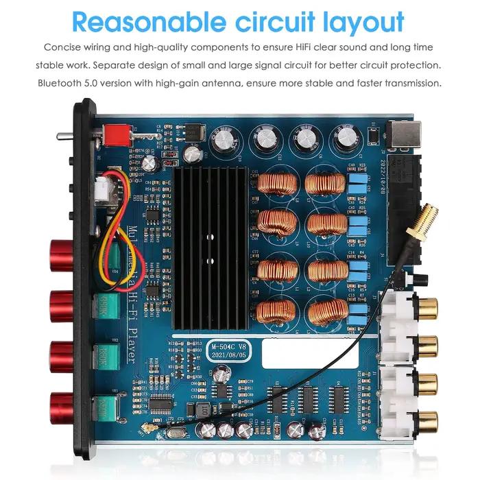 Douk – amplificateur numérique M4 Mini 2/4 canaux, Bluetooth 5.0, récepteur Audio stéréo, lecteur de