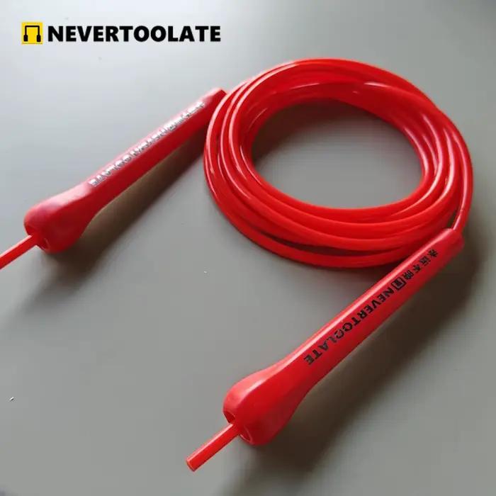 NEVERTOOLATE TPU PVC 10.5FT 3.2m x 5mm PVC vitesse double sous corde à sauter tours fitness crossfit