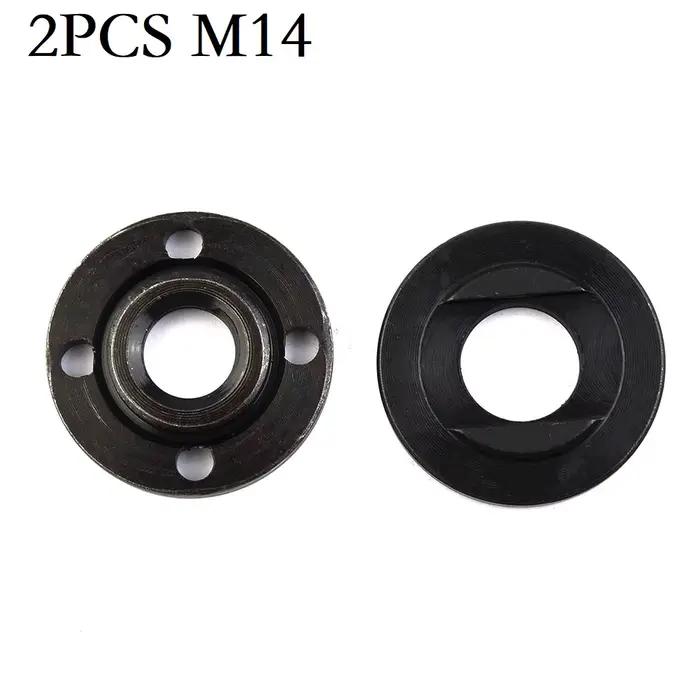 Jeu d'écrous de bride intérieure et extérieure pour meuleuse d'angle, filetage M14, 2 pièces, outils