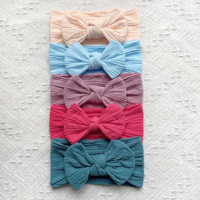 5 pièces mignon arcs bébé bandeau doux élastique bébé fille bandes de cheveux pour nouveau-né infant