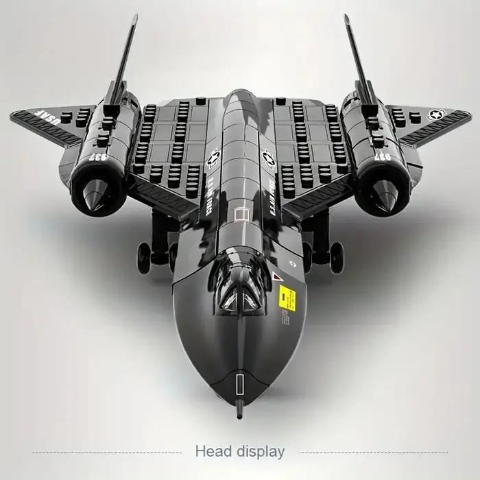 Blocs de construction d'espace d'avion de reconnaissance Blackbird militaire SR-71, jouet d'assembla