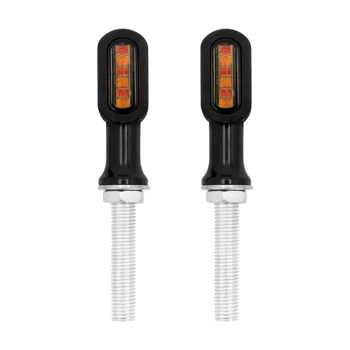 Mini clignotant arrière LED pour motos, 2 pièces, feu de freinage rouge pour Harley Softail Touring