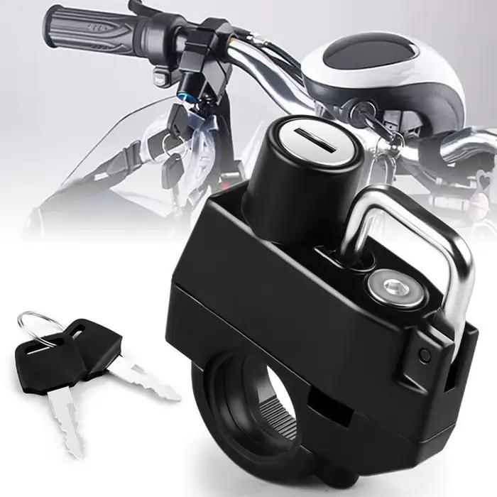 Serrure de casque antivol, dispositif de verrouillage, antirouille, fabrication soignée, taille comp