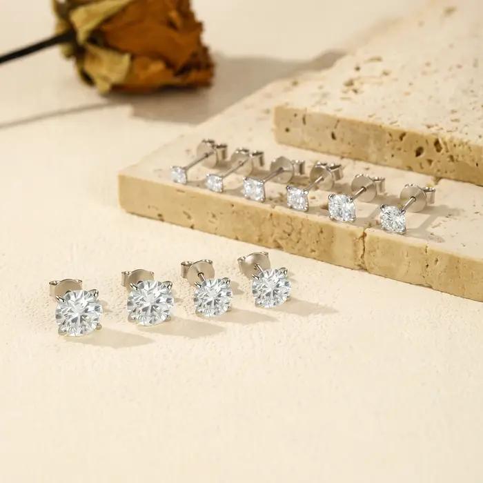 MODIAN 5 tailles D couleur Moissanite boucles d'oreilles 925 en argent Sterling scintillant luxe bou