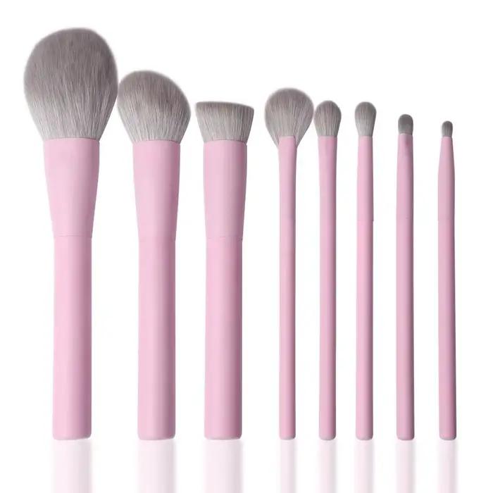 Ensemble de pinceaux de maquillage en cheveux synthétiques, pinceau végétalien, outil de beauté pour