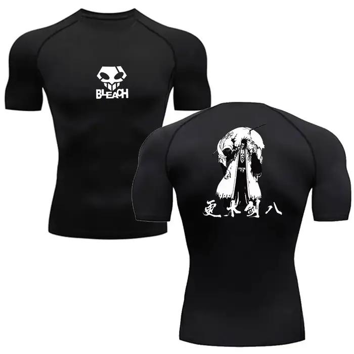 Anime chemise de Compression de blanchiment hommes Fitness Gym Sport course T-Shirt Rashgard hauts T