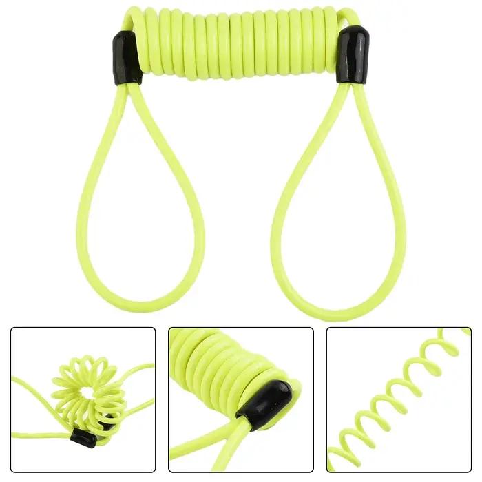Serrure de câble à ressort de vélo de 1.2m, corde antivol, alarme, disque de verrouillage pour moto/