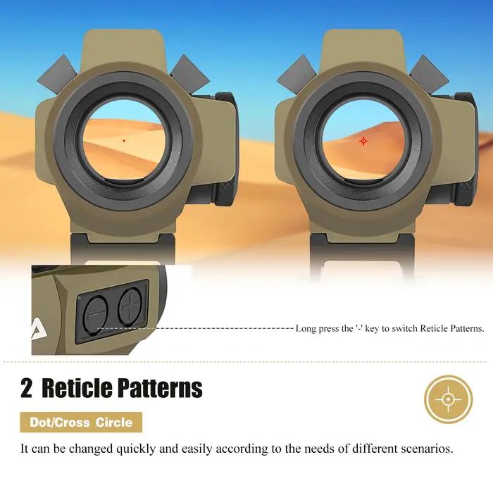 SPHR OPTICS-Lunette de visée à deux points de transformation pour la chasse, énergie solaire, HD 1x2