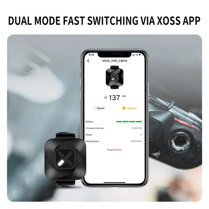 XOSS-Capteur de cadence de vitesse Vortex pour ordinateur de vélo, étanche IPX7, autonomie de la bat