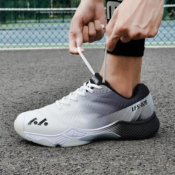 Chaussures de badminton originales pour hommes, baskets d'extérieur de haute qualité, grande taille,
