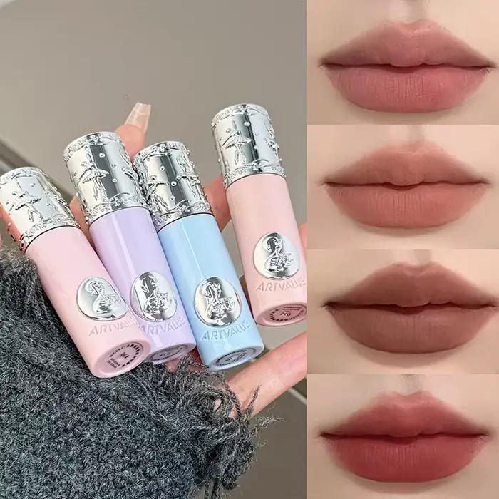 NICEKEY Coffrets de maquillage rose ballet comprenant 4 rouges à lèvres, 1 fard à joues, 1 poudre pr