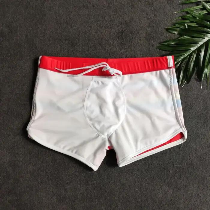Maillot de bain à rayures pour hommes, shorts de surf et de plage, séchage rapide, boxer court, sous