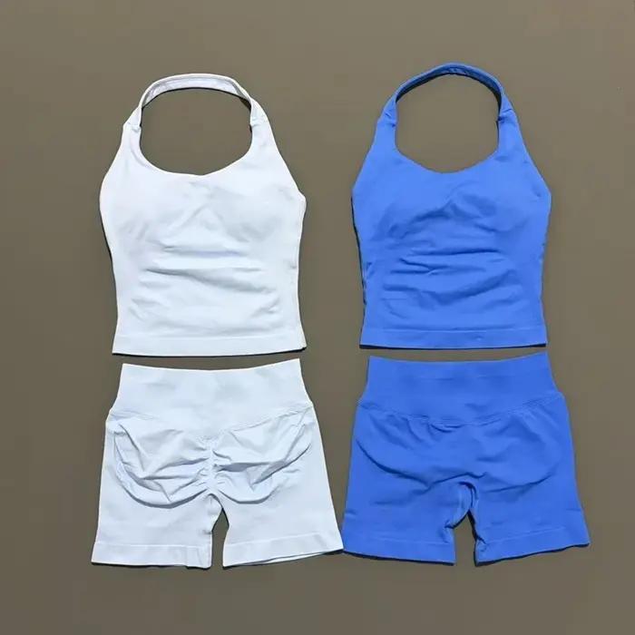 HISTELLO – ensemble 2 pièces pour femmes, haut à bretelles, soutien-gorge et short, vêtements d'entr