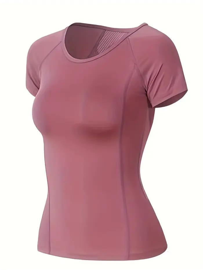 T-shirt de sport femme respirant sexy dos nu pour yoga et running été - Fitness