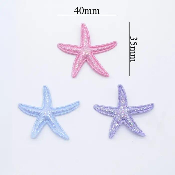 30 pièces Kawaii paillettes étoile de mer Applique pour bricolage vêtements chapeau chaussures décor