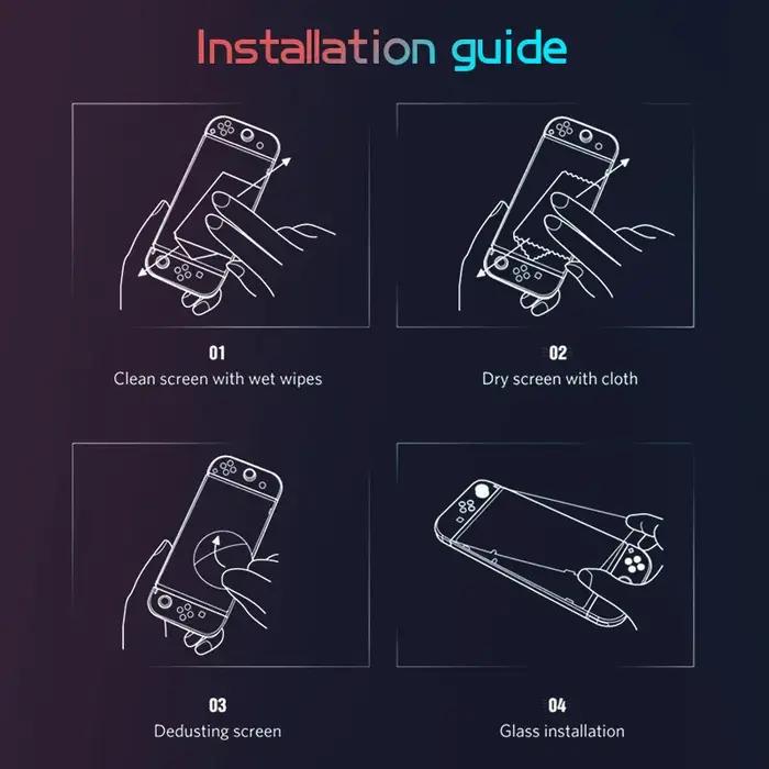 Nouveau protecteur d'écran en verre trempé HD Compatible-Nintendo Switch OLED Film de protection dur