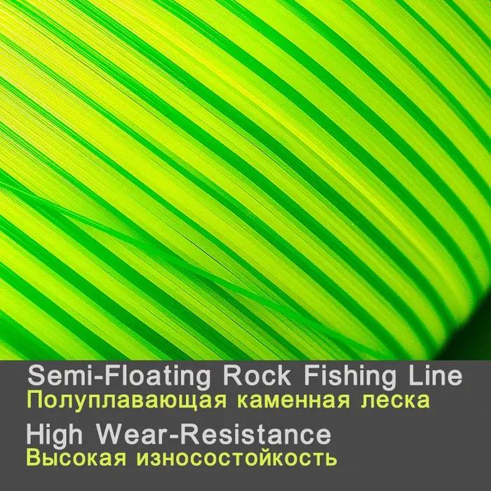 Ligne de pêche semi-flottante de 500m, Monofilament Double couleur, ligne de pêche en roche, résista