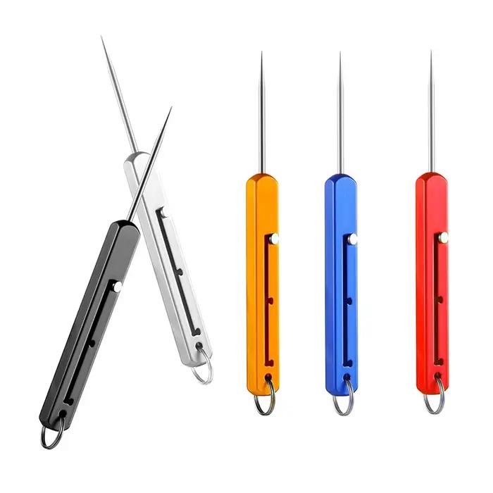 Cure-dents rétractable Portable EDC, alliage de titane haute résistance, ressort Push-pull, choix de