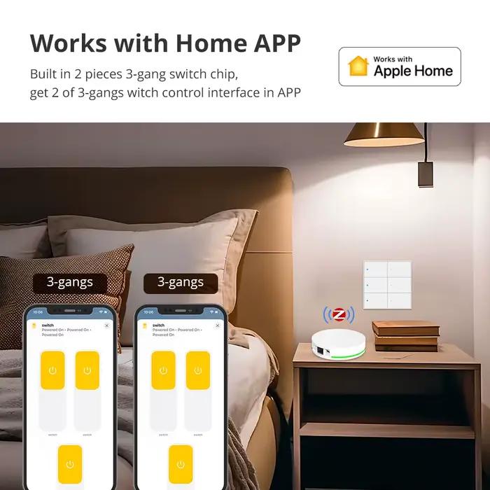 Zemismart-Interrupteurs d'éclairage mural Push Zigbee, interrupteur melon al, fonctionne avec l'appl