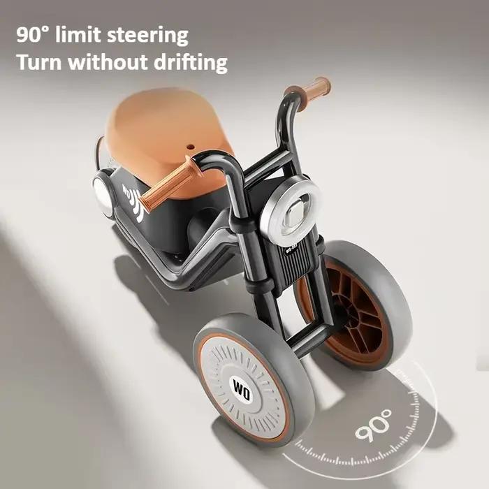 Vélo d'équilibre musical pour enfants avec lumières colorées et musique intégrée pour améliorer l'équilibre et la coordination des tout-petits occaions de jeu en plein air