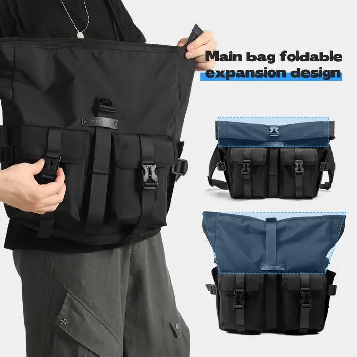 Tigernu mode sacs à bandoulière pour hommes sacs à bandoulière mâle sacs extensibles 13.3 pouces poc
