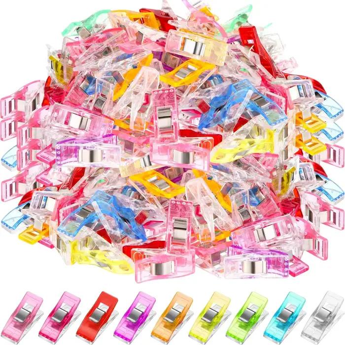 50 pièces Clips de couture Clips colorés polyvalents en plastique artisanat crochet tricot sécurité