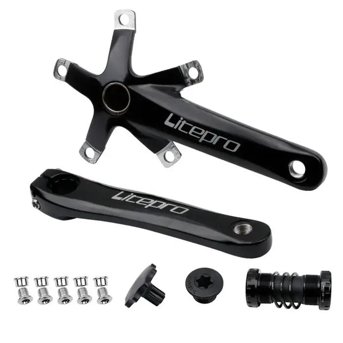 Pignon manivelle intégré creux Litepro pour vélo pliant arbre central dent positive négative plateau simple
