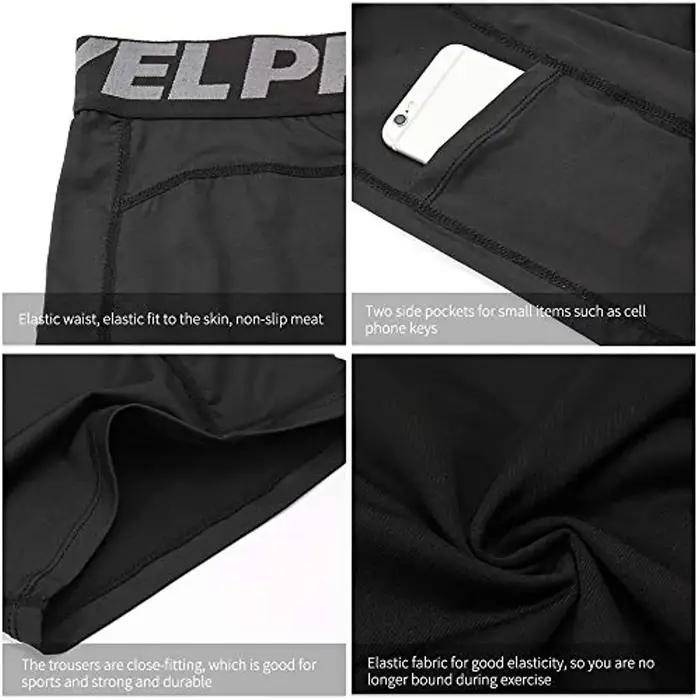 Short de Compression pour hommes, pantalon de sport à séchage rapide, Fitness, course à pied, entraî
