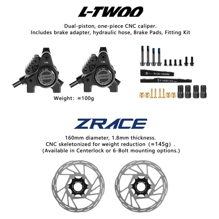 Ensembles de vitesses hydrauliques LTWOO pour vélo de route avec disque jas12 et manivelle ZRACE pour course et randonnée