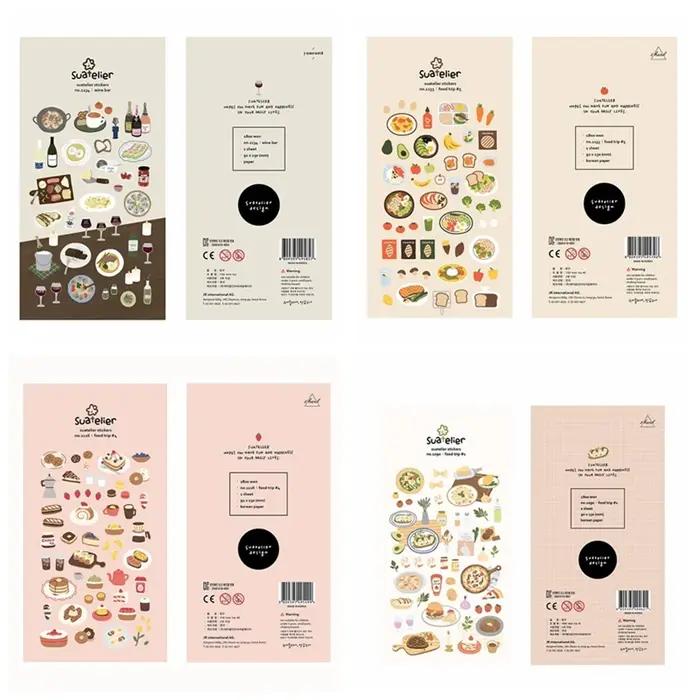 Autocollants esthétiques Suatelier Foods pour scrapbooking, journaux créatifs, décorations coréennes