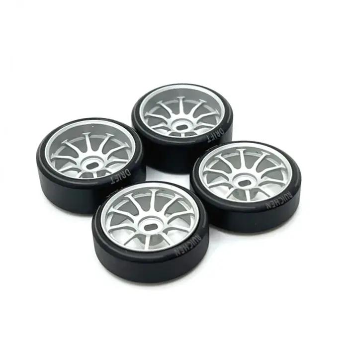 Moyeu de roue en métal et pneu avec Logo de dessin pour HGD1 MINI-Q MINI-D MINI-Z DRZ 1/28 Wltoys 28