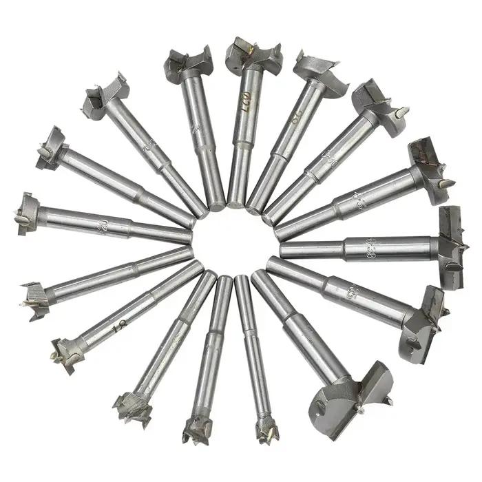 Forstner-Forets d'alésage en acier au carbone, travail de calcul, auto-centrage, scie cloche, carbur