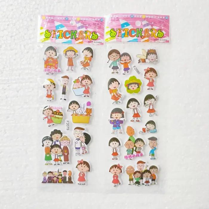 Autocollants Chibi Moruku Han, 6 pièces, dessin animé japonais, papeterie pour carnet de notes, Scra