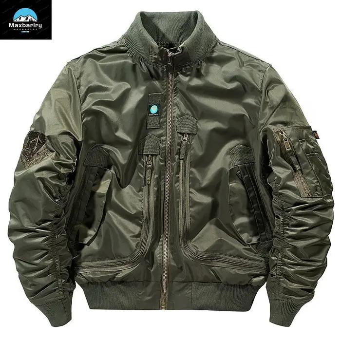 Blouson aviateur fonctionnel MA-1 pour homme, manteau de baseball respirant rétro, vêtements de marq
