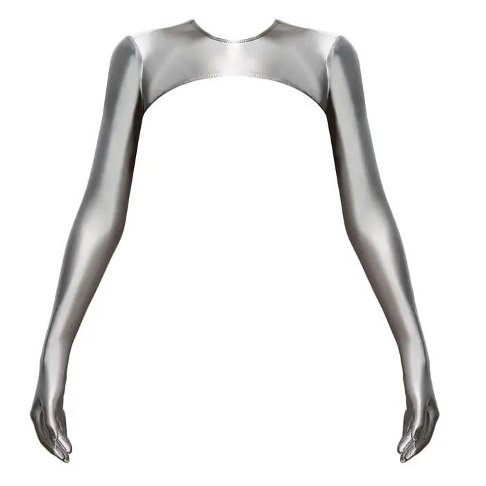 Gants satin brillant XClocKNYoung manches longues yoga plage natation fêtes soirées élégantes